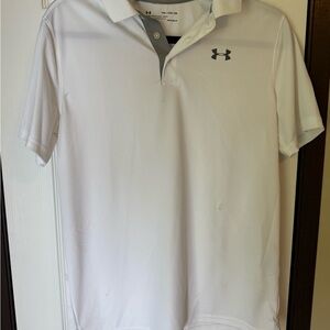 Under Armour boys youth  White Polo Shirt YXL